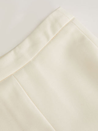Mid Rise Pleated Midi Skirt
