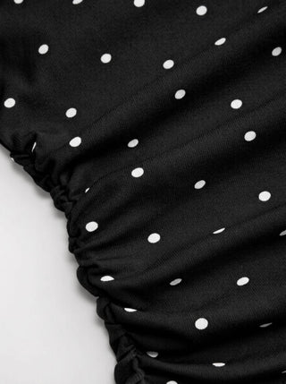 Cotton-blend V-neck Ruched Tank Top