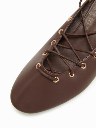 LACE-UP MULE KITTEN HEELS