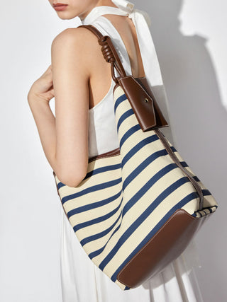 STRIPED TOTE BAG