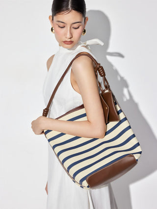 STRIPED TOTE BAG