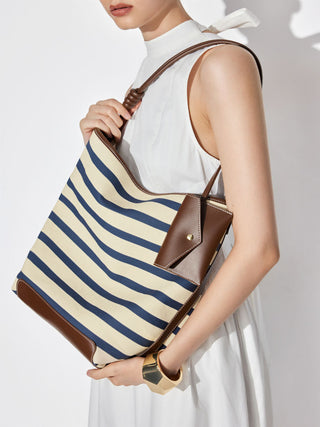 STRIPED TOTE BAG