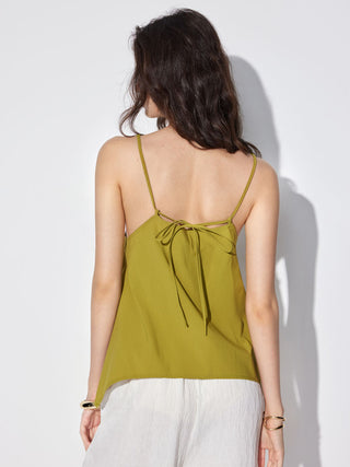 Square Neck Asymmetrical Hem Oversized Tank Blouse