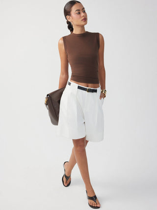 High Stretch Cotton-blend Tank Tee