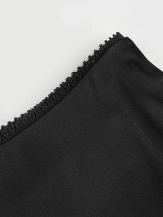Low Rise Lace Trim Flared Mini Skort