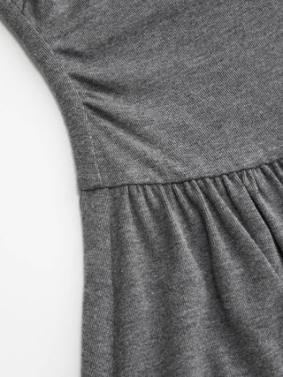 High Stretch Polo Neck Ruched Midi Dress