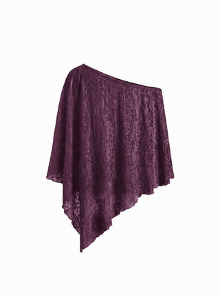 Chiffon Asymmetrical Hem Poncho Top