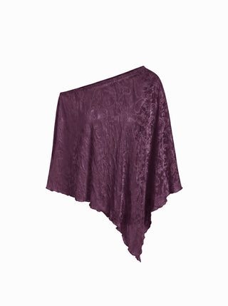Chiffon Asymmetrical Hem Poncho Top