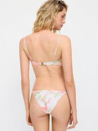 Sweetheart Floral Metal Detail 3 Piece Bikini Set With Ruffle Maxi Skirt