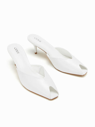 OPEN-TOE MULE HEELS