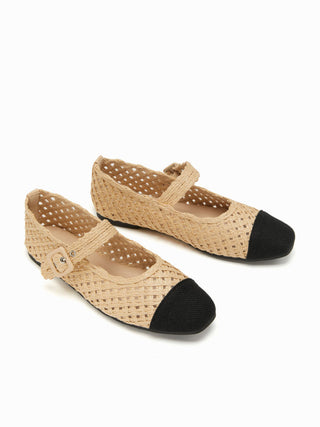 KNITTED MARY JANE FLATS