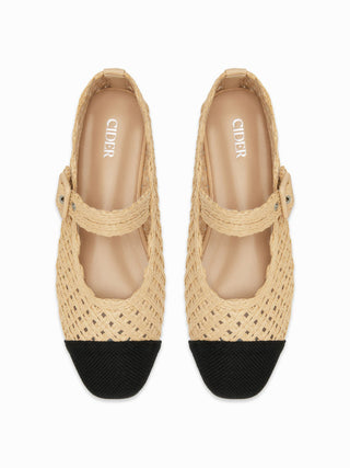 KNITTED MARY JANE FLATS