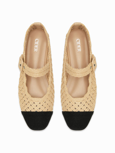 KNITTED MARY JANE FLATS