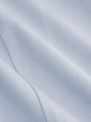 Linen-blend Halter Neckline Ruched A-line Maxi Dress