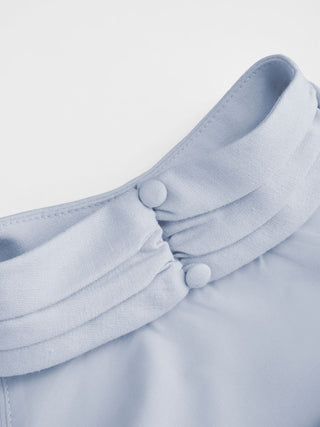 Linen-blend Halter Neckline Ruched A-line Maxi Dress