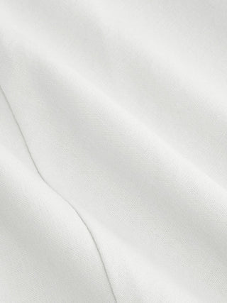 Linen-blend Halter Neckline Ruched A-line Maxi Dress