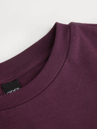 Cotton-blend Short Sleeve Ruffled Hem Tee