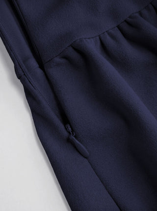 Round Neckline Ruched Maxi Dress