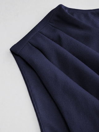 Round Neckline Ruched Maxi Dress