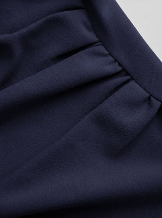 Round Neckline Ruched Maxi Dress