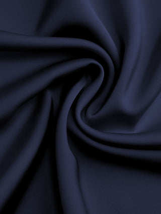 Satin Boat Neck Bell Sleeve Asymmetrical Blouse
