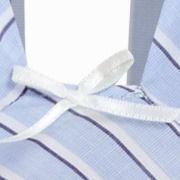 Cotton Striped Halter Neck Ruched Bowknot Cami Blouse