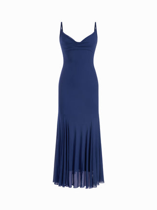 Mesh Sweetheart Floral A-line Maxi Dress