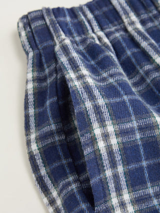 Cotton-blend Graphic Tee & Mid Rise Plaid Wide Leg Trousers Loungewear Set