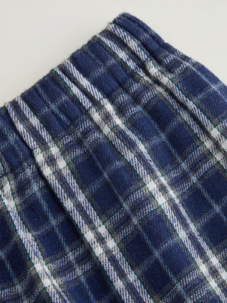 Cotton-blend Graphic Tee & Mid Rise Plaid Wide Leg Trousers Loungewear Set