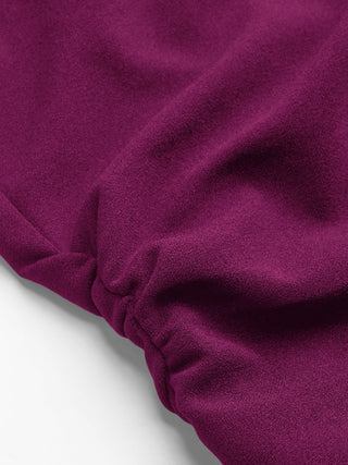 Square Neck Solid Bowknot Mini Dress