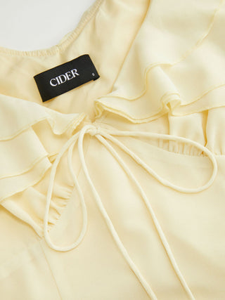 Chiffon V-Neck Dolman Sleeve Floral ALINE Short Dress
