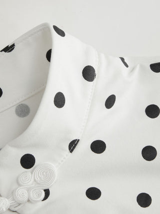 Mandarin Collar Short Sleeve Cut Out Top