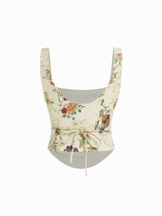 Garden Gambit Floral Jacquard Corset