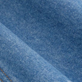 Denim Polo Neck Zip Through Blouse