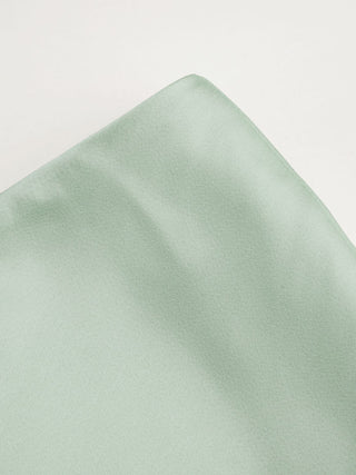 Satin Mid Rise Ruffle Maxi Skirt