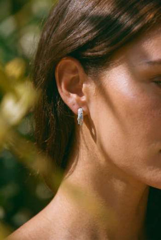 FLOWER HOOP EARRINGS