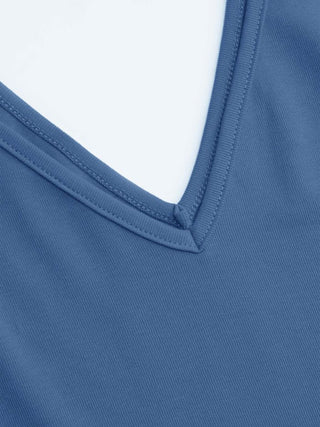 Cotton-blend High Stretch V-neck Tank Top