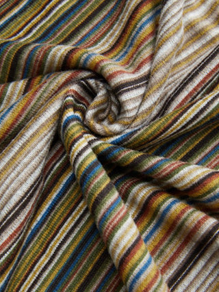 STRIPED KNITTED CAPE