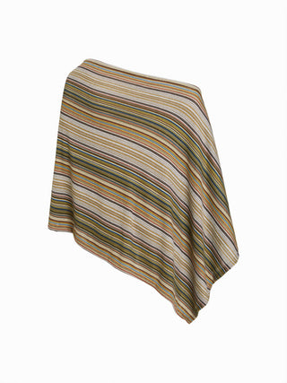 STRIPED KNITTED CAPE