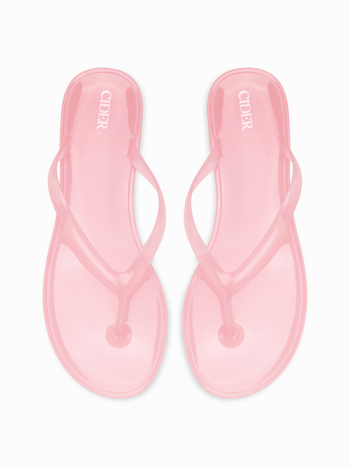 ROUND TOE FLIP-FLOP JELLY SHOES
