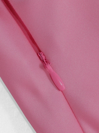 Satin High Neck Cape Sleeve Maxi Dress