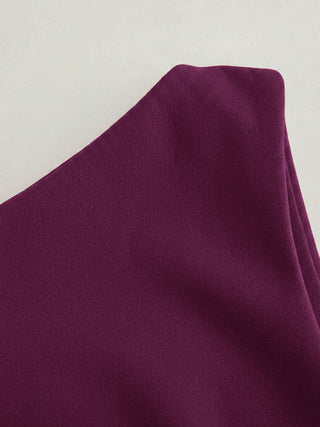 Boat Neck Solid Maxi Dress