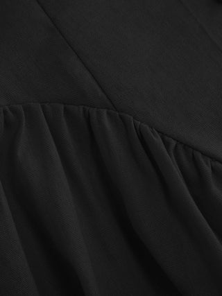 Linen-blend Sculptural Sweetheart Shirred Draped Flared Mini Dress