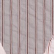Cotton-blend Striped Ruffled Short Sleeve Blouse
