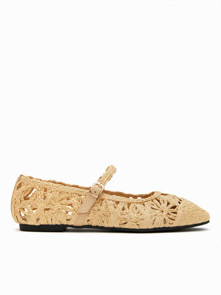 KNITTED MARY JANE FLATS
