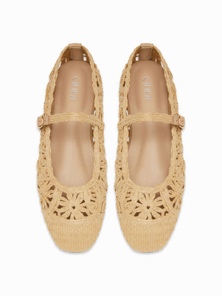 KNITTED MARY JANE FLATS