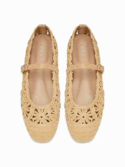 KNITTED MARY JANE FLATS
