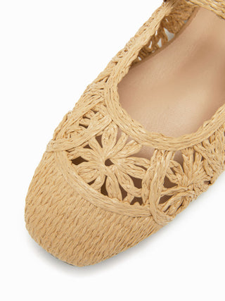 KNITTED MARY JANE FLATS