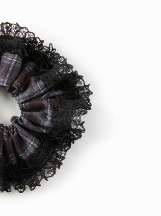 PLAID LACE SCRUNCHIE