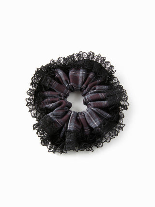 PLAID LACE SCRUNCHIE